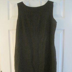 BLOOMINGDALE'S BLACK LINEN BLEND SLEEVELESS SHEATH DRESS 14 $135.00